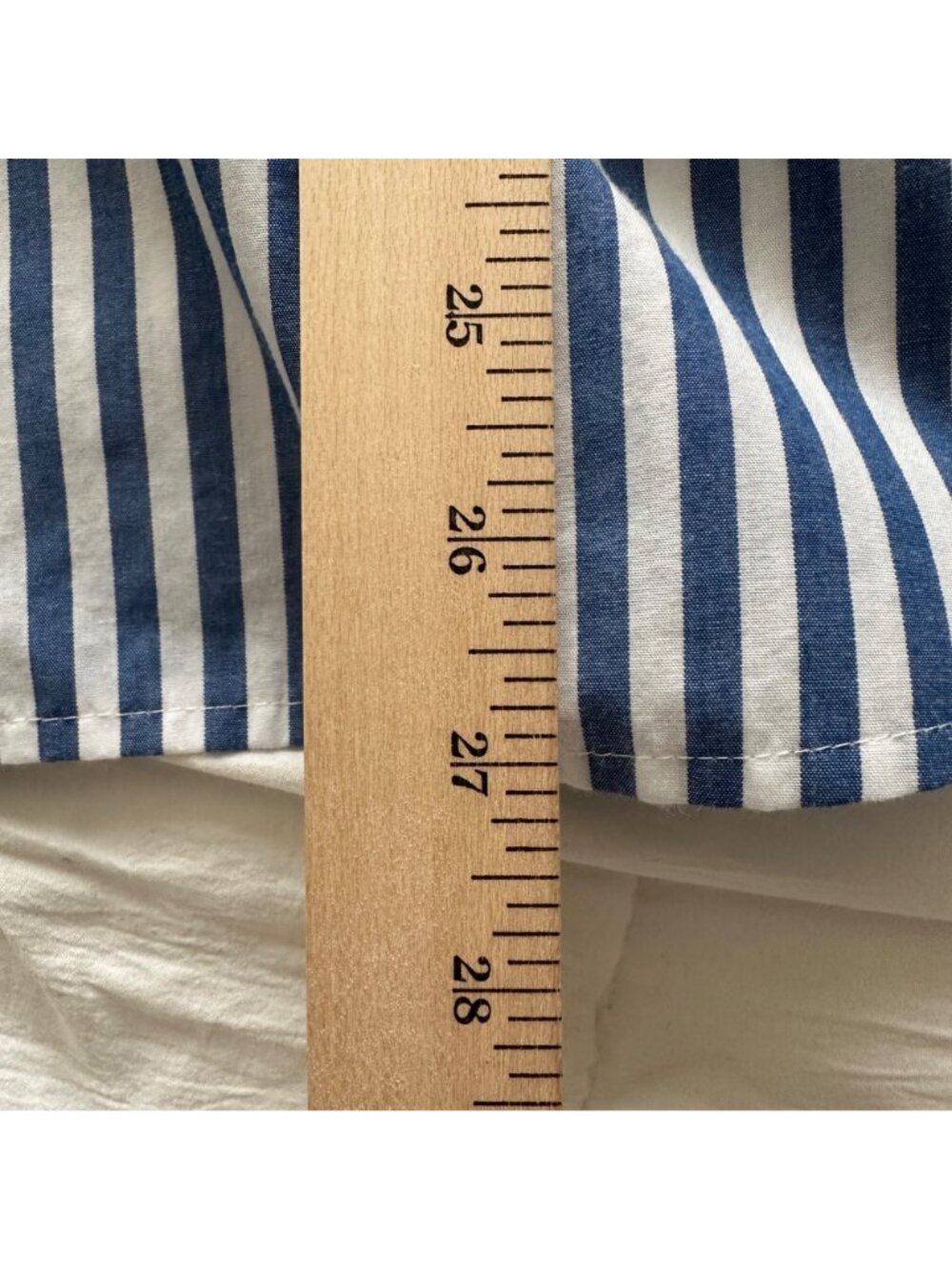 Van Heusen Womens Blue & White Striped Button Up Blouse Tie-Cuff Sleeves XXL - Picture 8 of 8